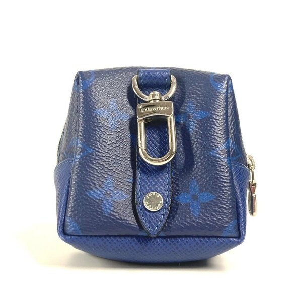 LOUIS VUITTON M69309 Taigalama Portocre Pouch Bag Charm Key Holder blue - Picture 1 of 16